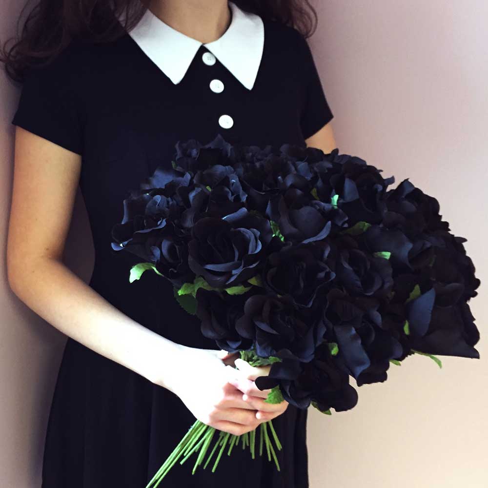 Alchemy - BLACK ROSE Ornament - Schwarze Rose - Schwarz